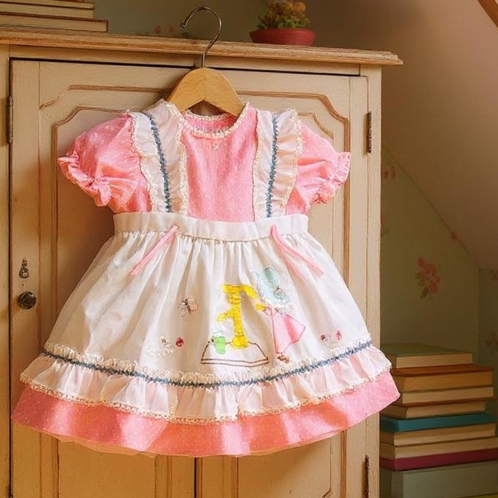Vintage 1970's Apron Dress by Cradle Togs